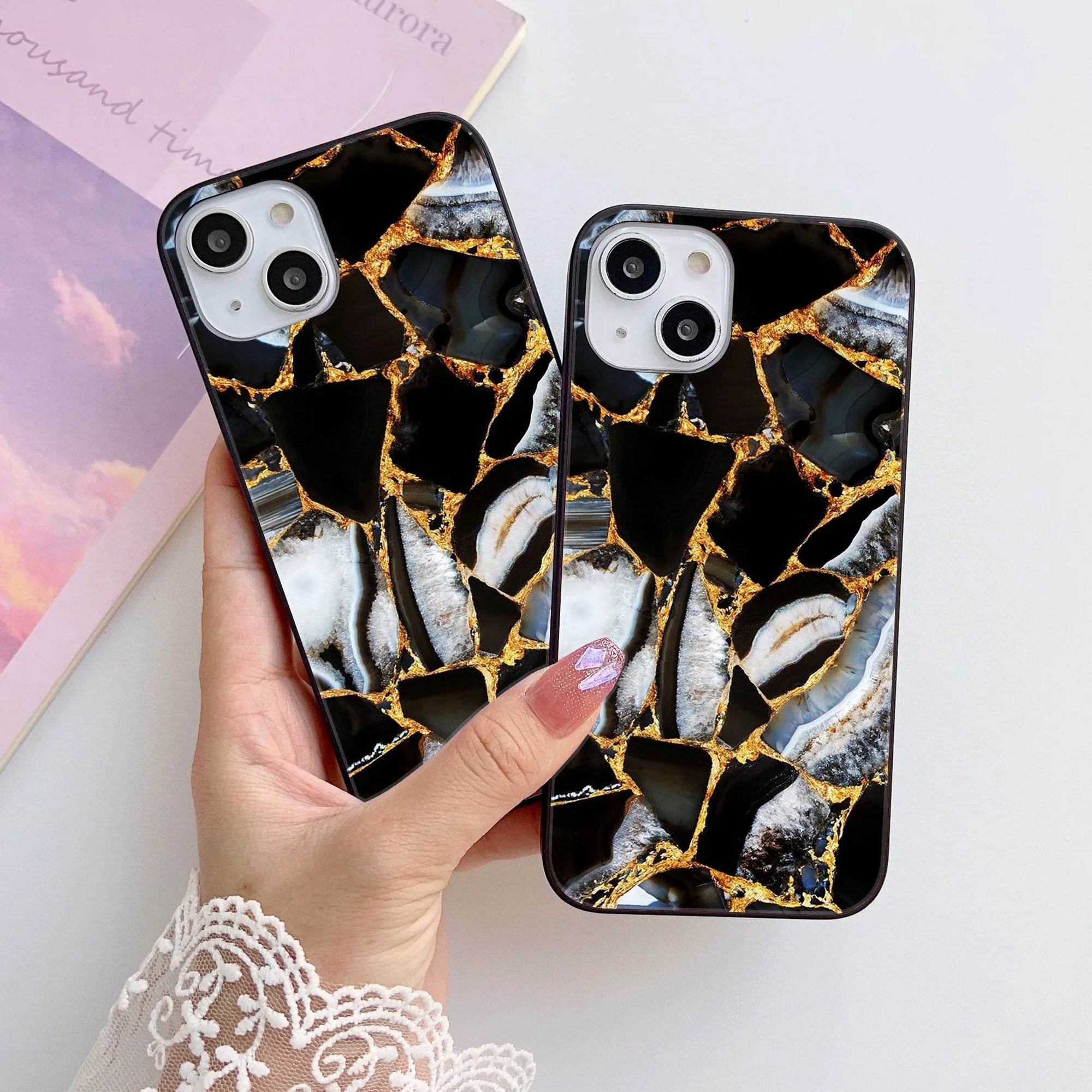 HQ Ultra Shine Premium Metal Phone Case All Models Design-029 Premium Glossy Phone Case