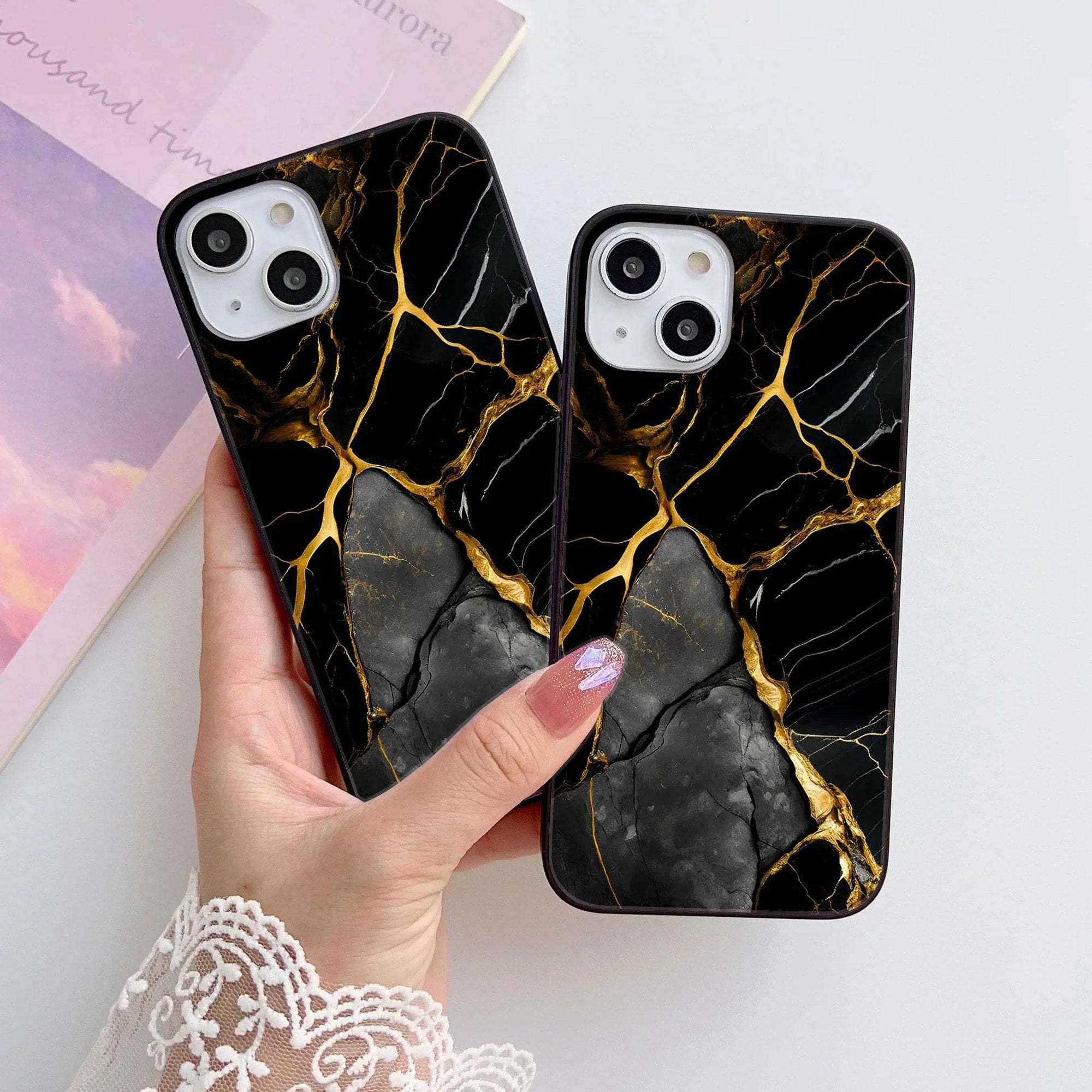 HQ Ultra Shine Premium Metal Phone Case All Models Design-124 Premium Glossy Phone Case