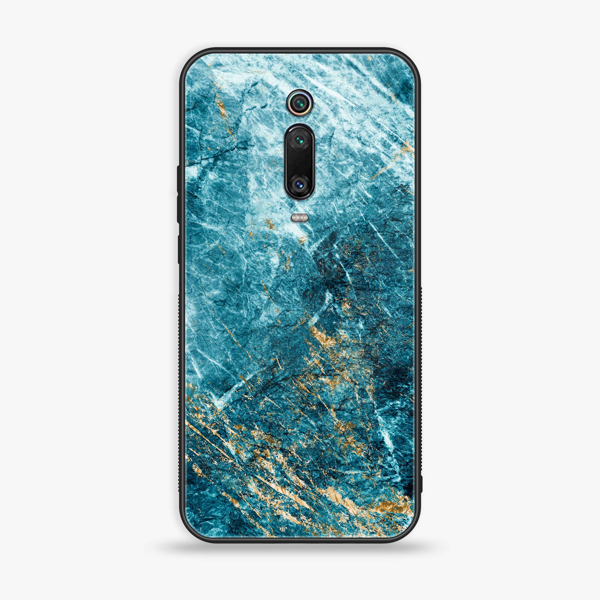 Xiaomi Mi 9T - Blue Marble Series V 2.0 - Premium Printed Glass soft Bumper shock Proof Case
