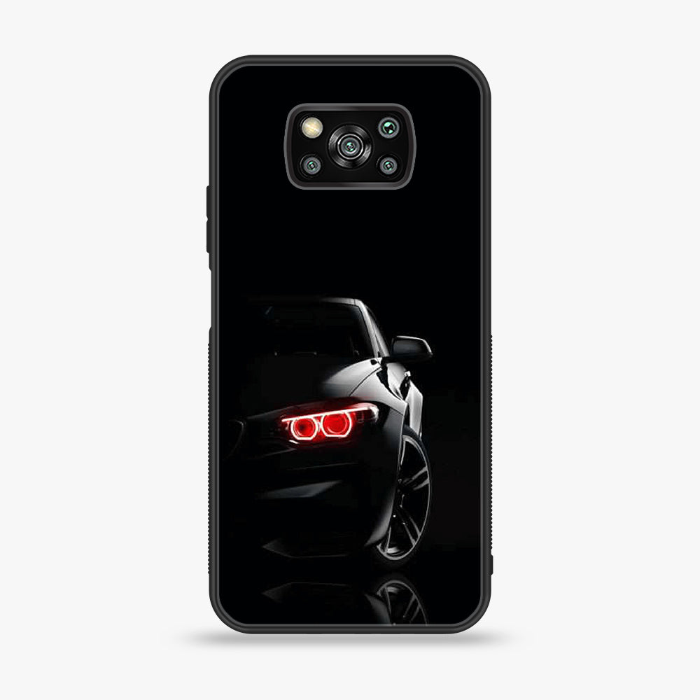 Xiaomi Poco X3 - Black Art Series - Premium Printed Glass soft Bumper shock Proof Case