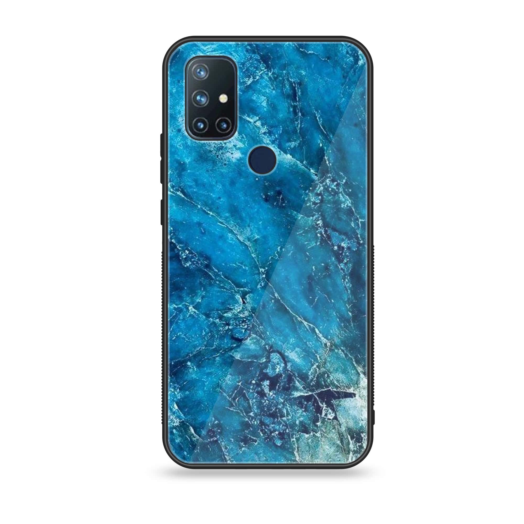 OnePlus Nord N10 -Blue Marble V 2.0 Series - Premium Printed Glass soft Bumper shock Proof Case