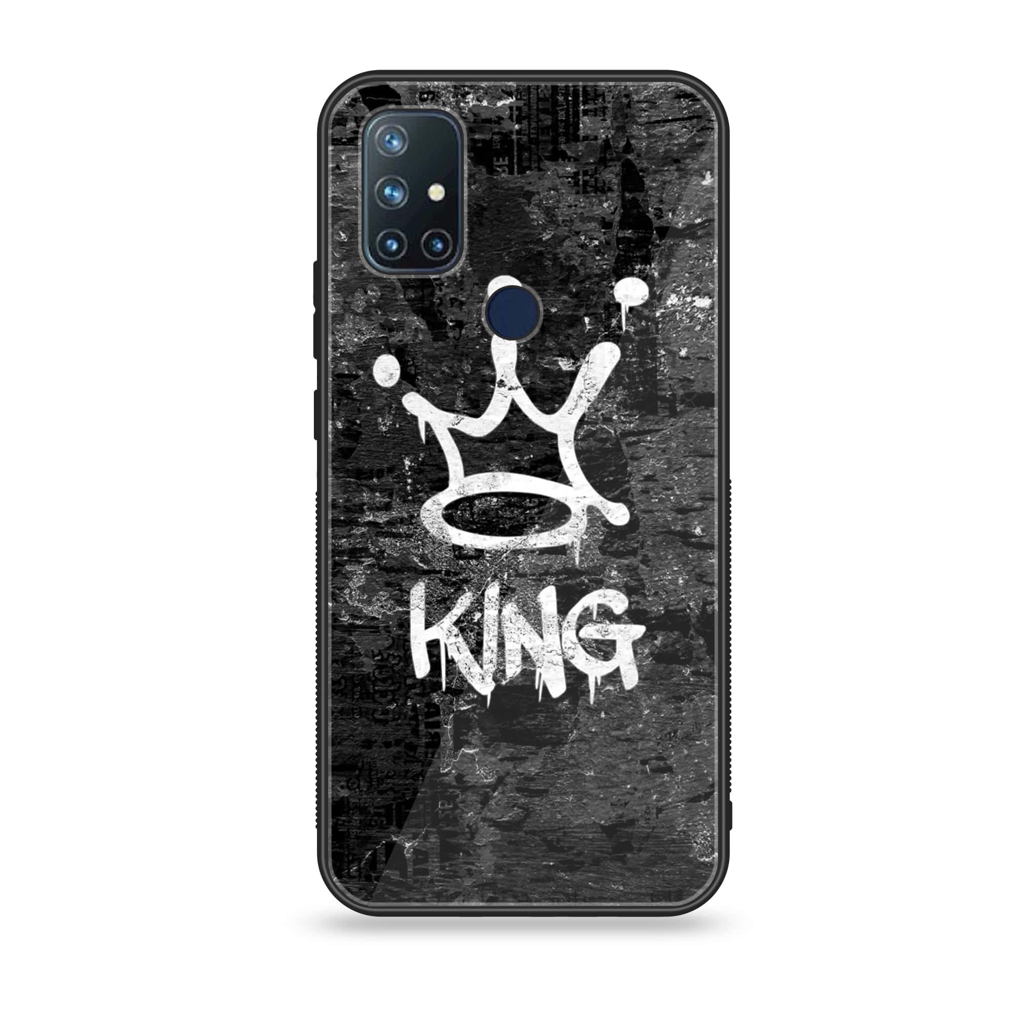 OnePlus Nord N10 -King Series - Premium Printed Glass soft Bumper shock Proof Case