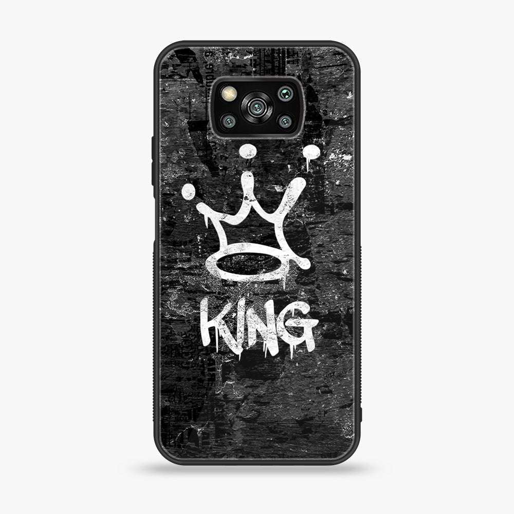 Xiaomi Poco X3 -  King Series V 2.0 Series - Premium Printed Glass soft Bumper shock Proof Case