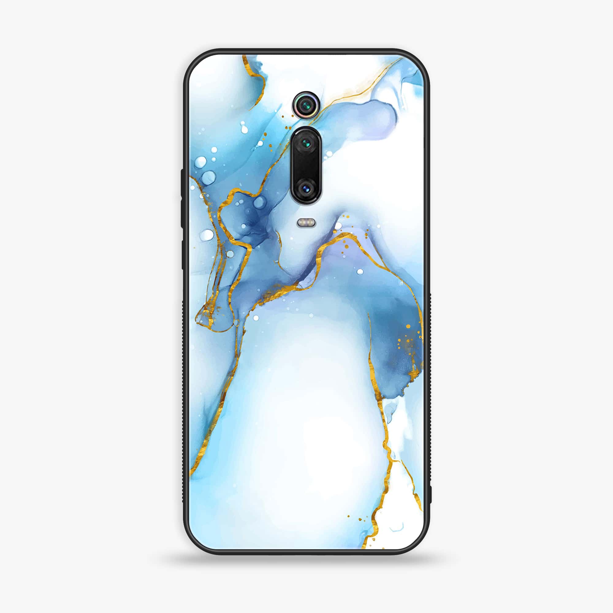 Xiaomi Mi 9T - Blue Marble Series V 2.0 - Premium Printed Glass soft Bumper shock Proof Case