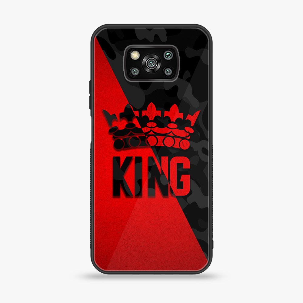 Xiaomi Poco X3 -  King Series V 2.0 Series - Premium Printed Glass soft Bumper shock Proof Case