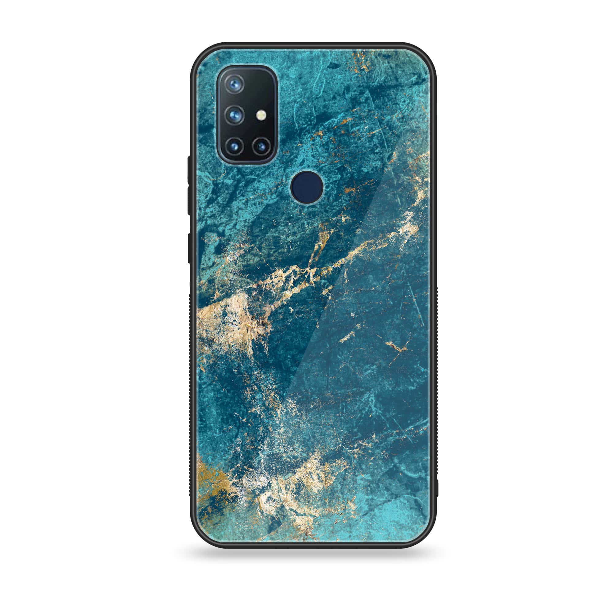 OnePlus Nord N10 -Blue Marble V 2.0 Series - Premium Printed Glass soft Bumper shock Proof Case