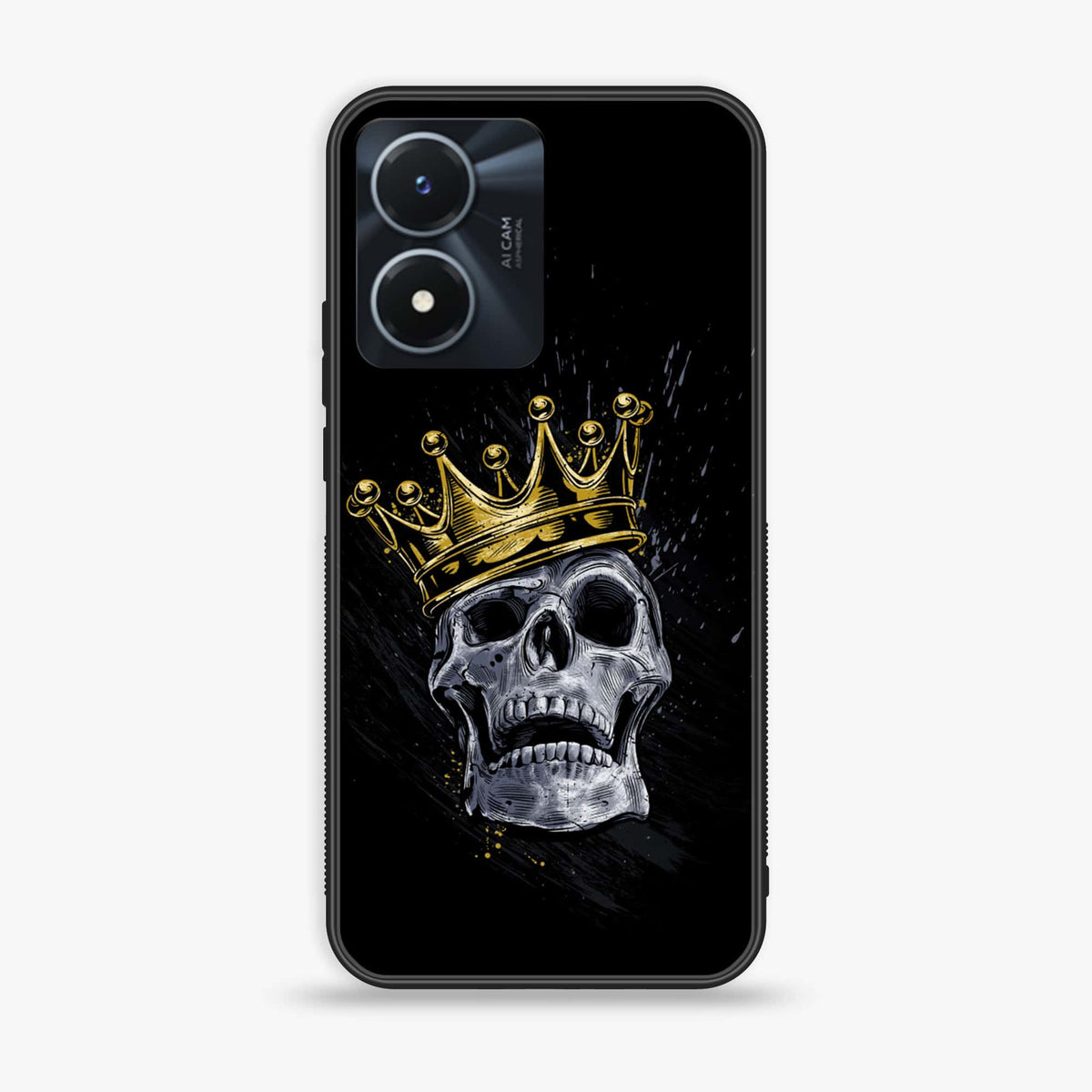 Vivo Y02s  - King Series V 2.0 - Premium Printed Glass soft Bumper shock Proof Case