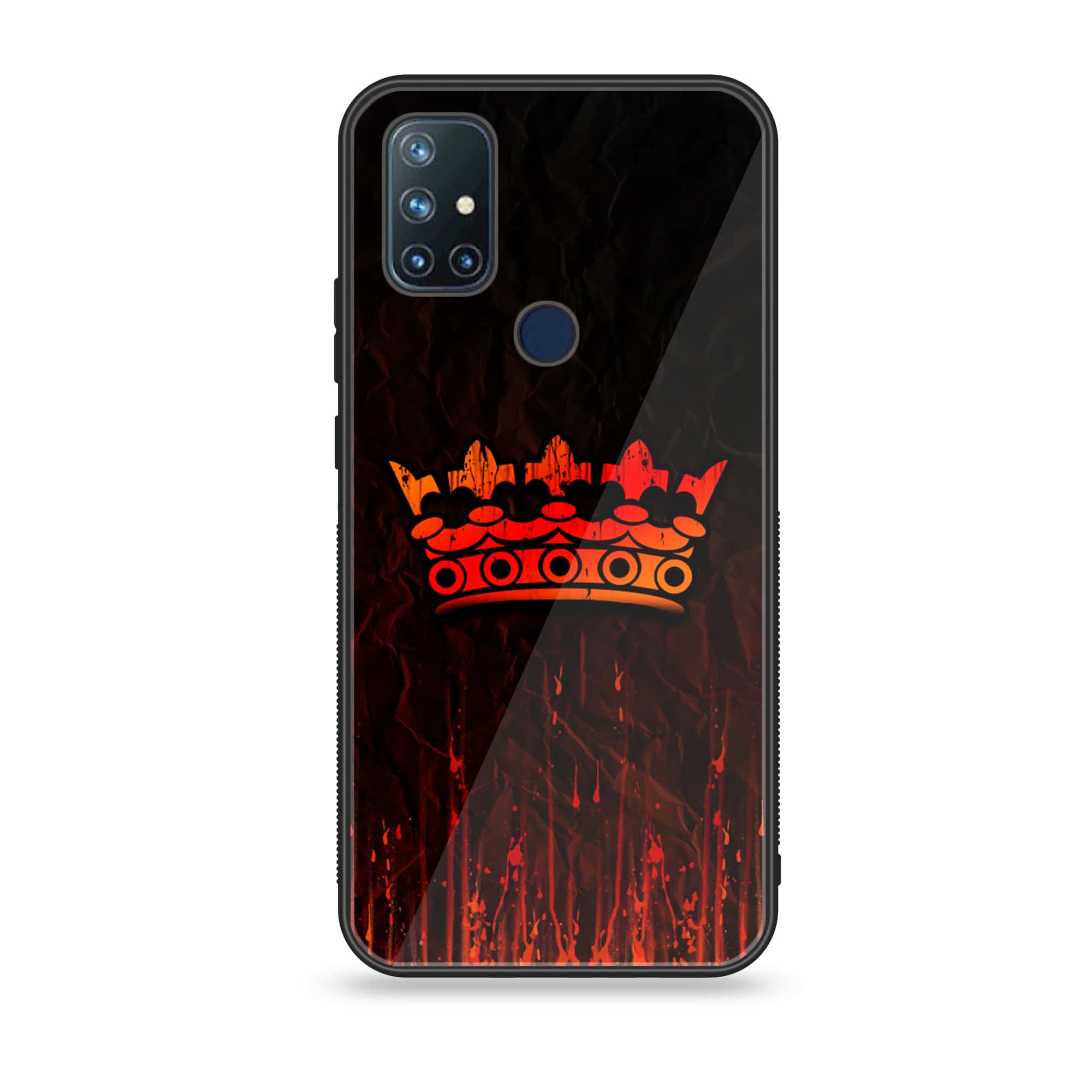 OnePlus Nord N10 -King Series - Premium Printed Glass soft Bumper shock Proof Case