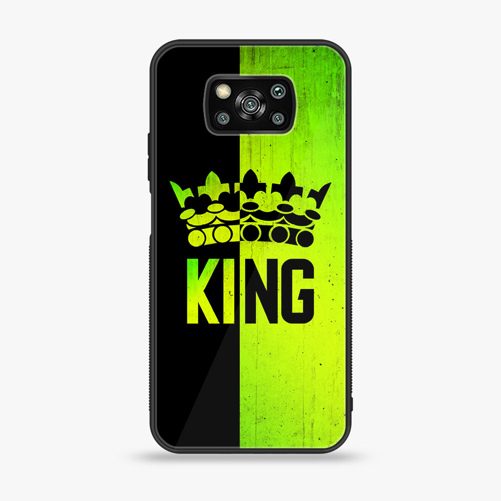 Xiaomi Poco X3 -  King Series V 2.0 Series - Premium Printed Glass soft Bumper shock Proof Case