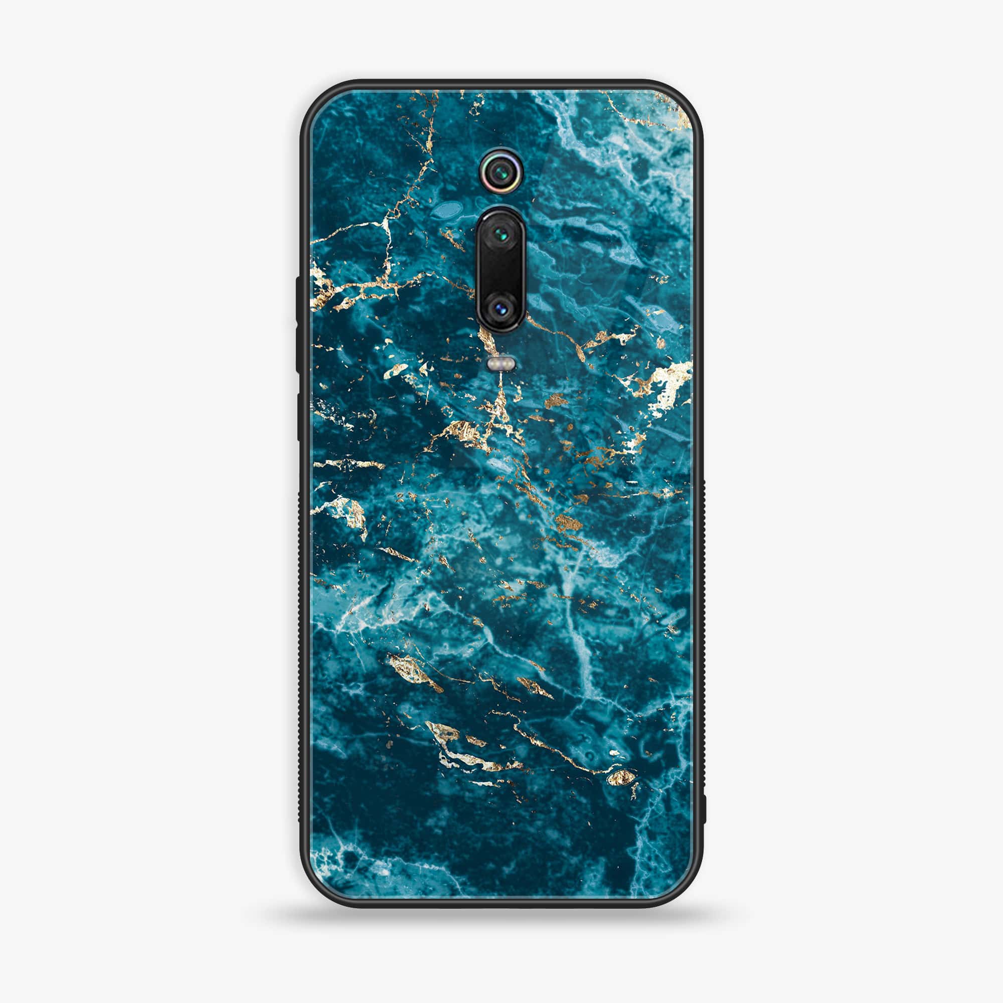 Xiaomi Mi 9T - Blue Marble Series V 2.0 - Premium Printed Glass soft Bumper shock Proof Case