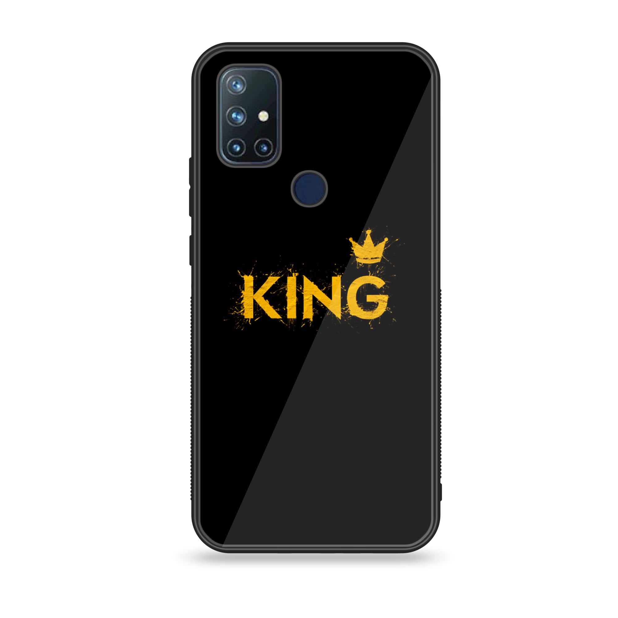 OnePlus Nord N10 -King Series - Premium Printed Glass soft Bumper shock Proof Case