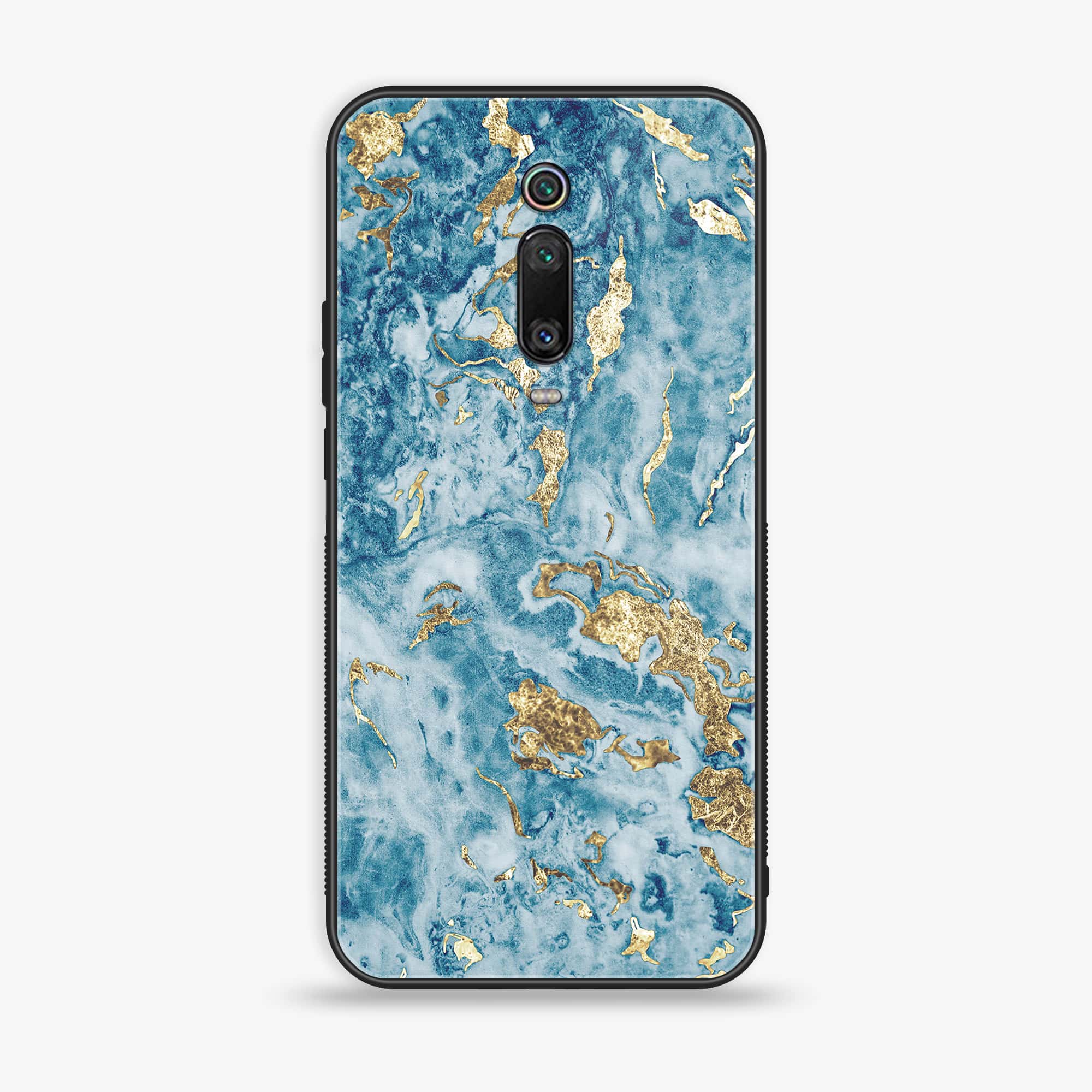 Xiaomi Mi 9T - Blue Marble Series V 2.0 - Premium Printed Glass soft Bumper shock Proof Case