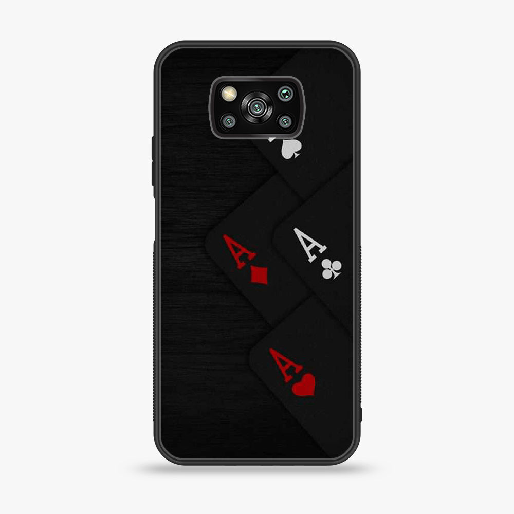 Xiaomi Poco X3 - Black Art Series - Premium Printed Glass soft Bumper shock Proof Case