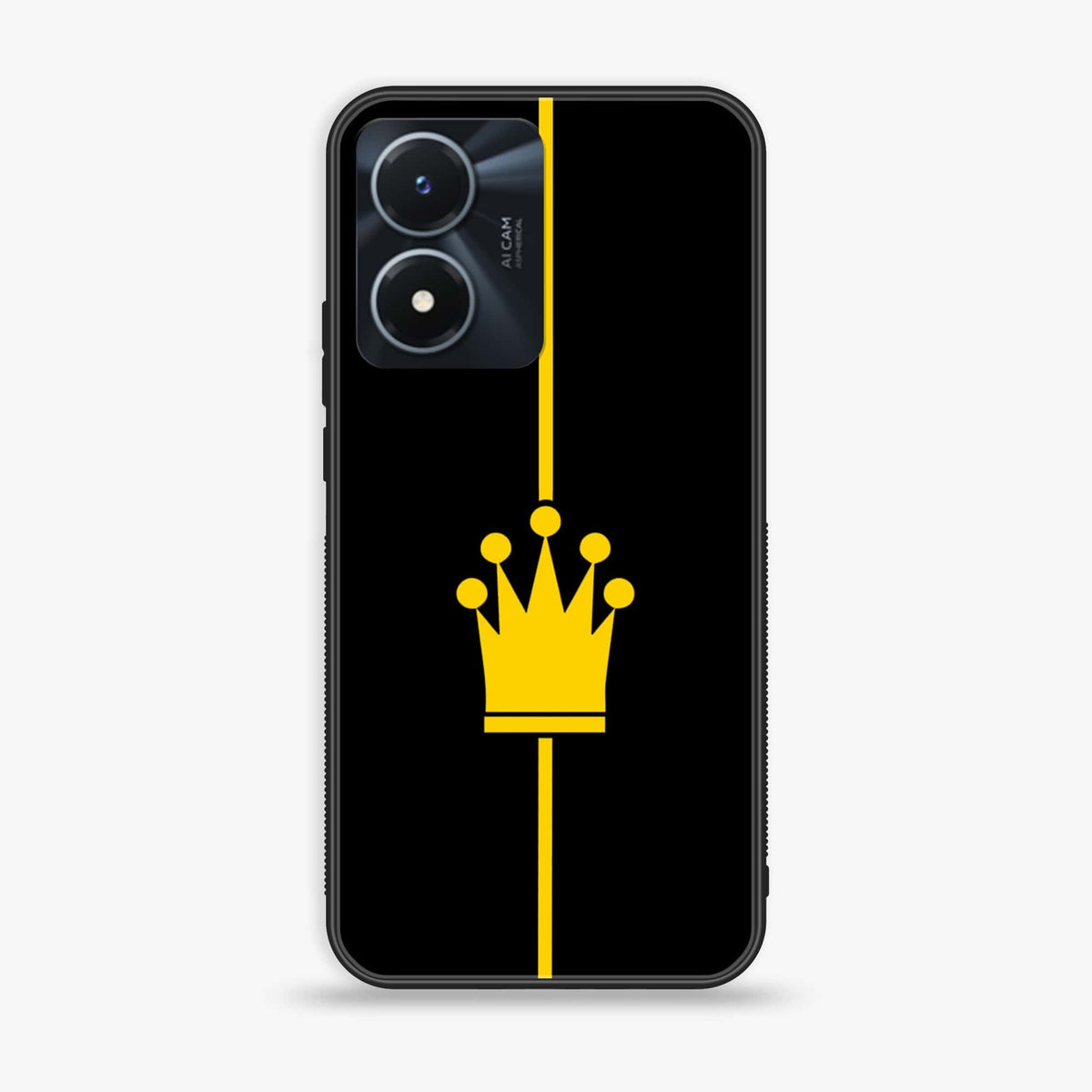 Vivo Y02s  - King Series V 2.0 - Premium Printed Glass soft Bumper shock Proof Case