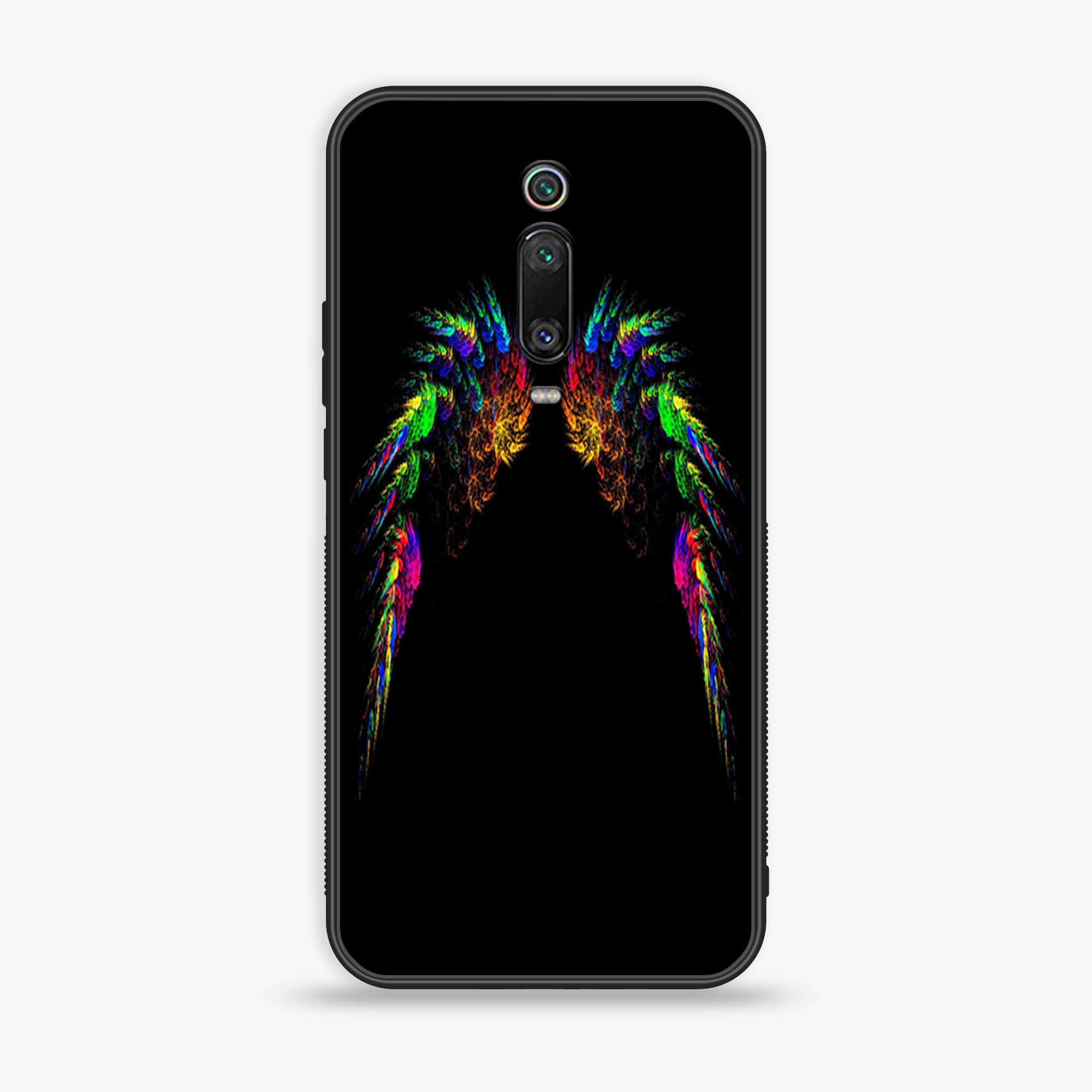 Xiaomi Mi 9T - Angel Wings Series - Premium Printed Glass soft Bumper shock Proof Case