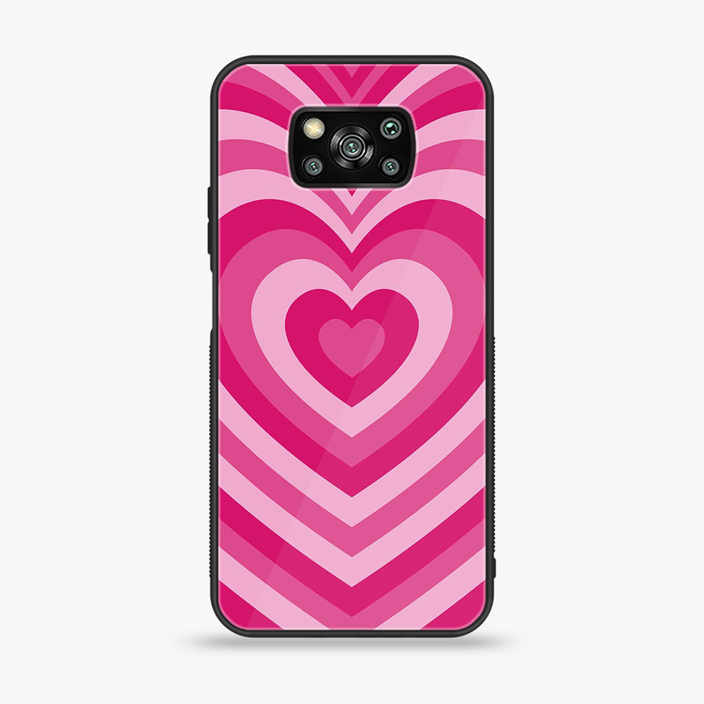 Xiaomi Poco X3 - Heart Beat Series - Premium Printed Glass soft Bumper shock Proof Case