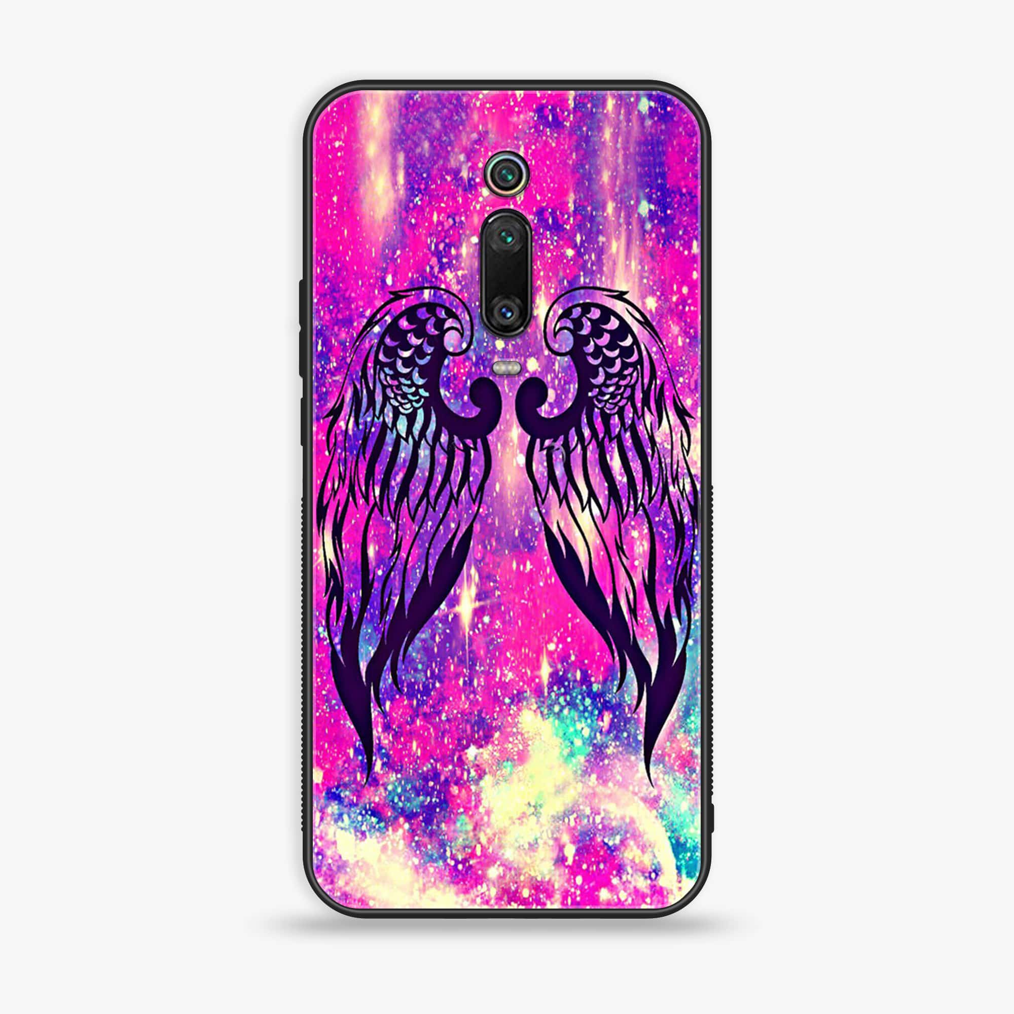Xiaomi Mi 9T - Angel Wings Series - Premium Printed Glass soft Bumper shock Proof Case