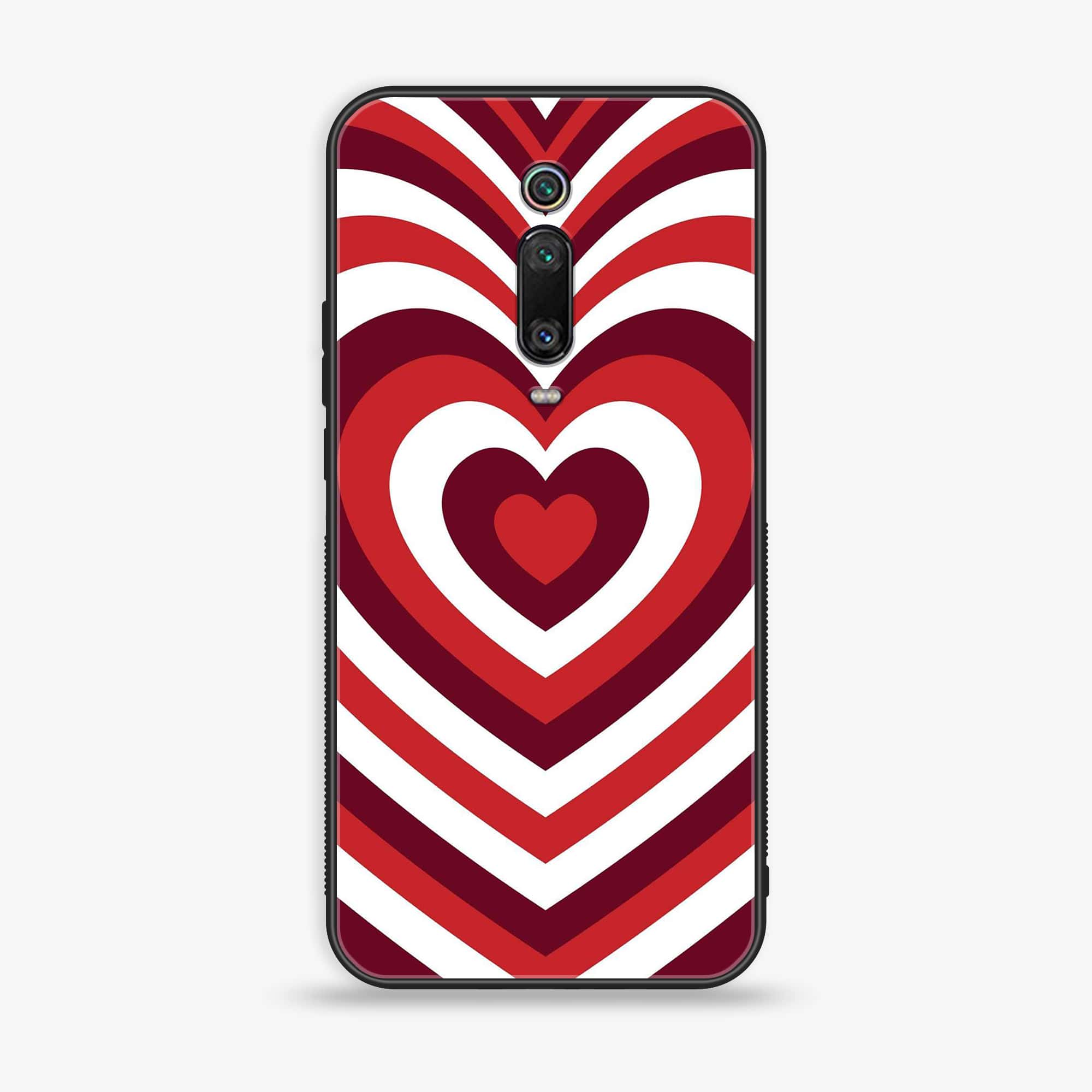 Xiaomi Mi 9T - Heart Beat Series - Premium Printed Glass soft Bumper shock Proof Case