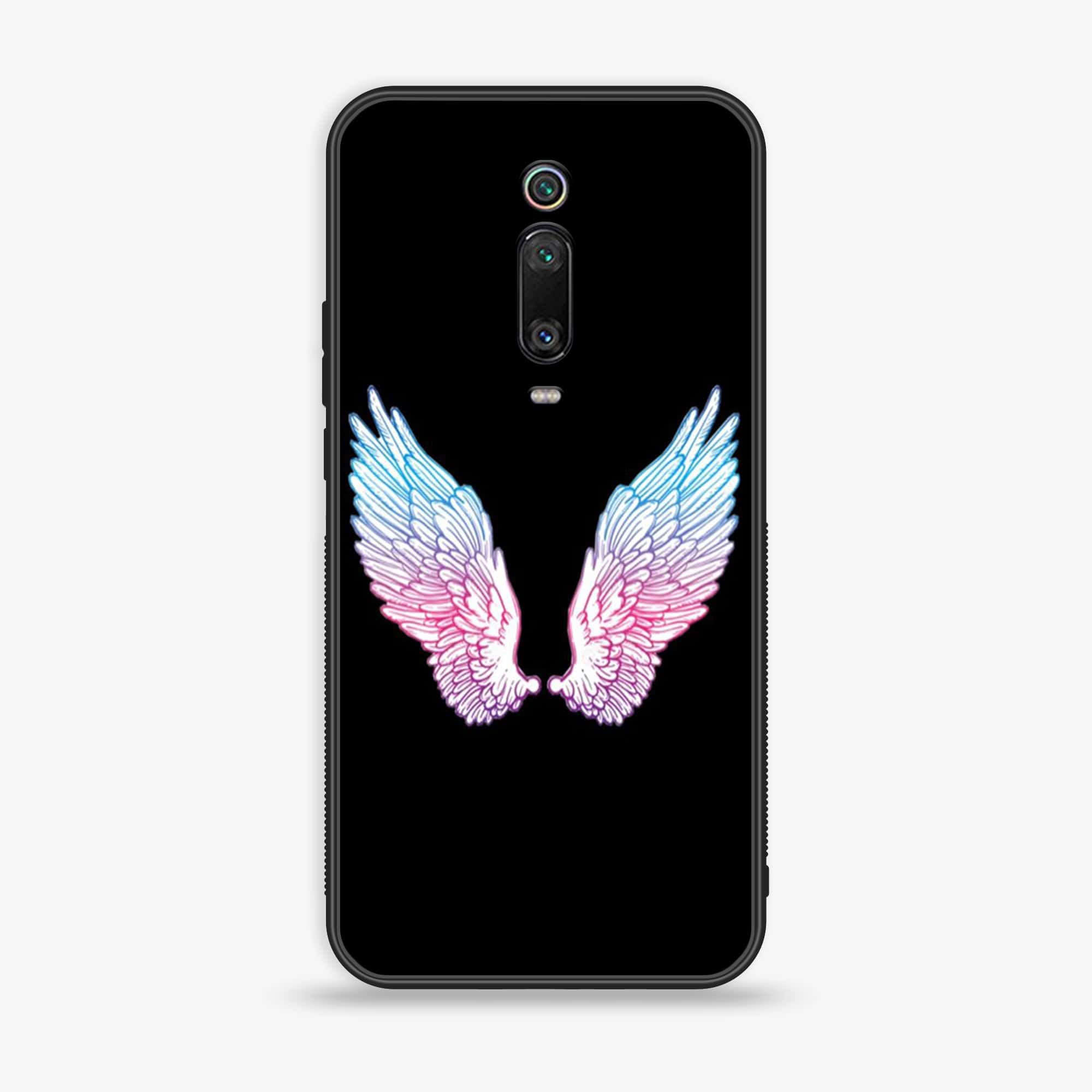 Xiaomi Mi 9T - Angel Wings Series - Premium Printed Glass soft Bumper shock Proof Case