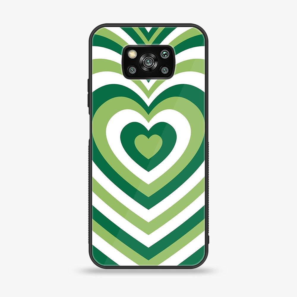 Xiaomi Poco X3 - Heart Beat Series - Premium Printed Glass soft Bumper shock Proof Case