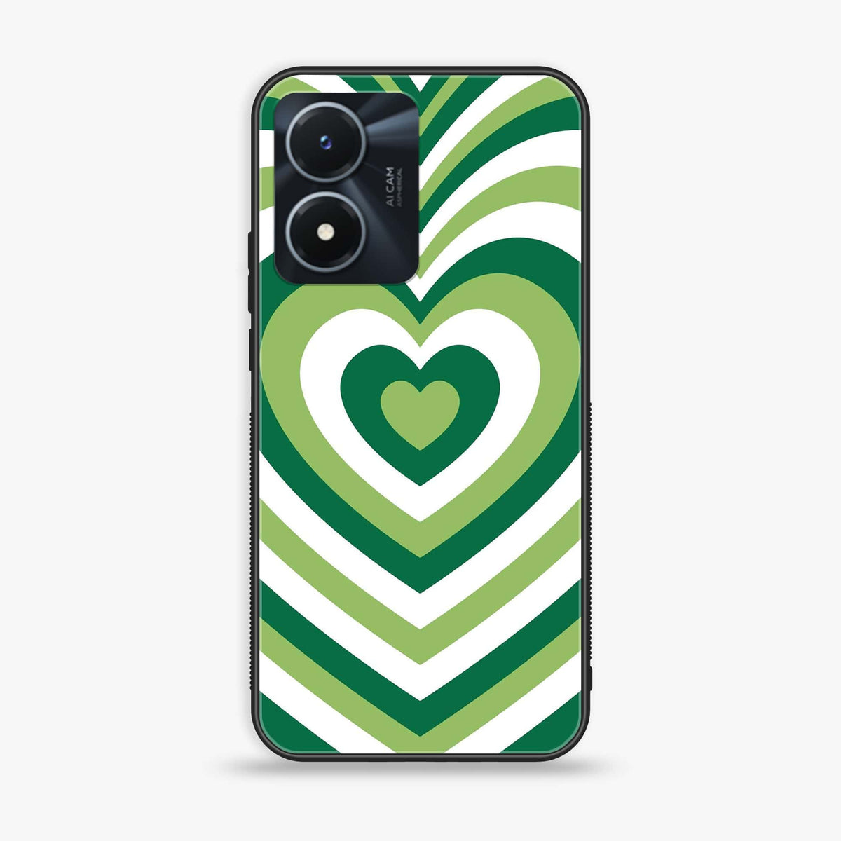 Vivo Y02s  - Heart Beat Series - Premium Printed Glass soft Bumper shock Proof Case