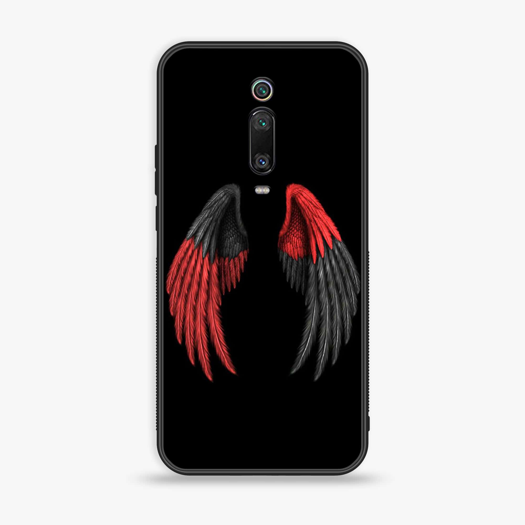 Xiaomi Mi 9T - Angel Wings Series - Premium Printed Glass soft Bumper shock Proof Case