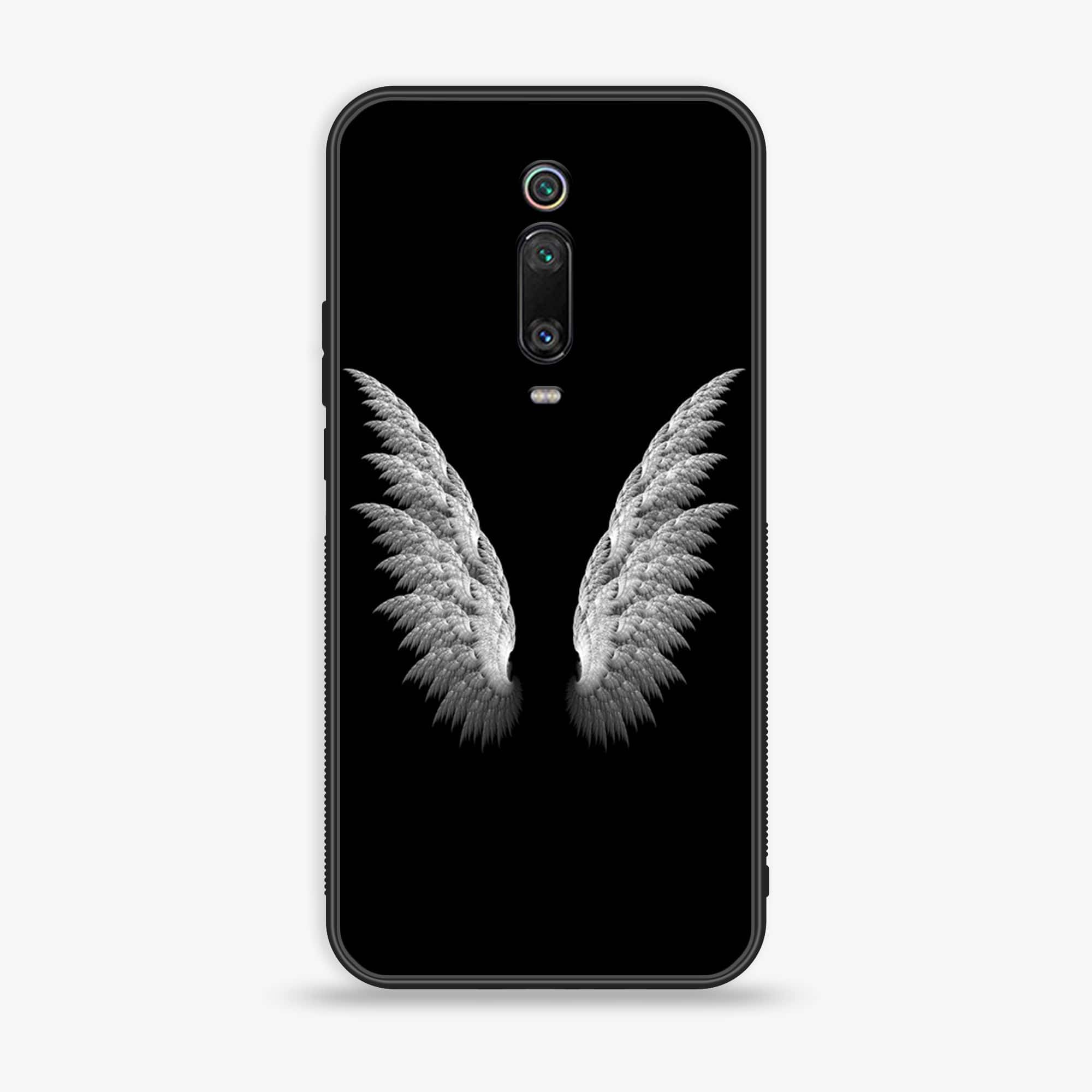 Xiaomi Mi 9T - Angel Wings Series - Premium Printed Glass soft Bumper shock Proof Case