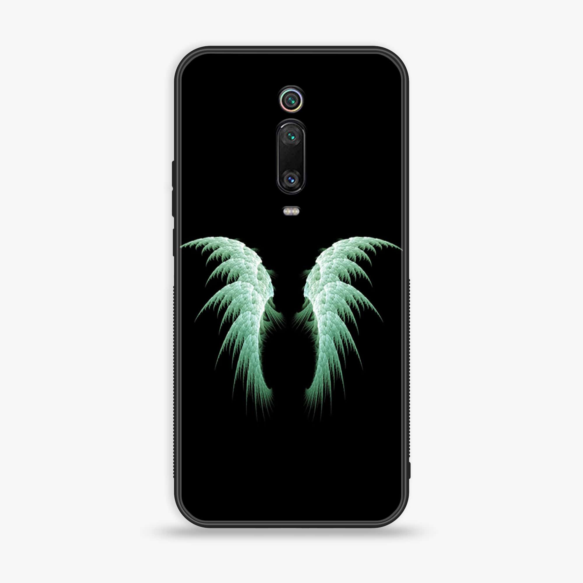 Xiaomi Mi 9T - Angel Wings Series - Premium Printed Glass soft Bumper shock Proof Case