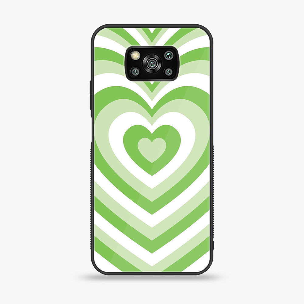 Xiaomi Poco X3 - Heart Beat Series - Premium Printed Glass soft Bumper shock Proof Case