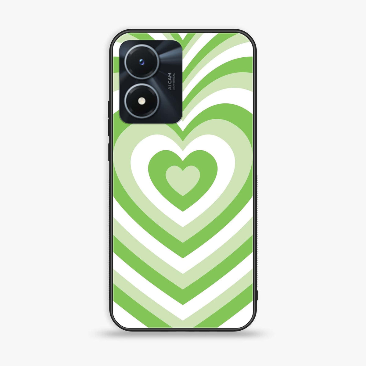 Vivo Y02s  - Heart Beat Series - Premium Printed Glass soft Bumper shock Proof Case