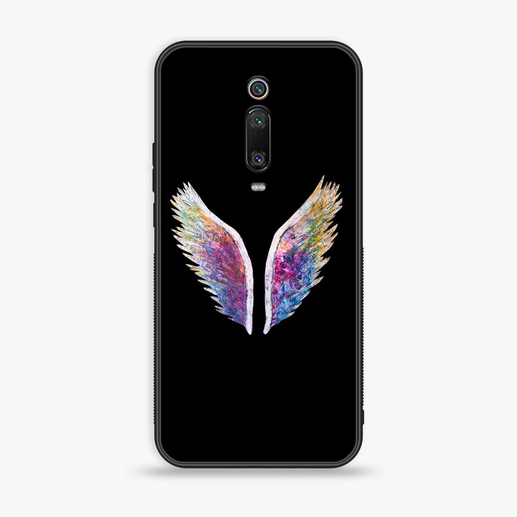 Xiaomi Mi 9T - Angel Wings Series - Premium Printed Glass soft Bumper shock Proof Case