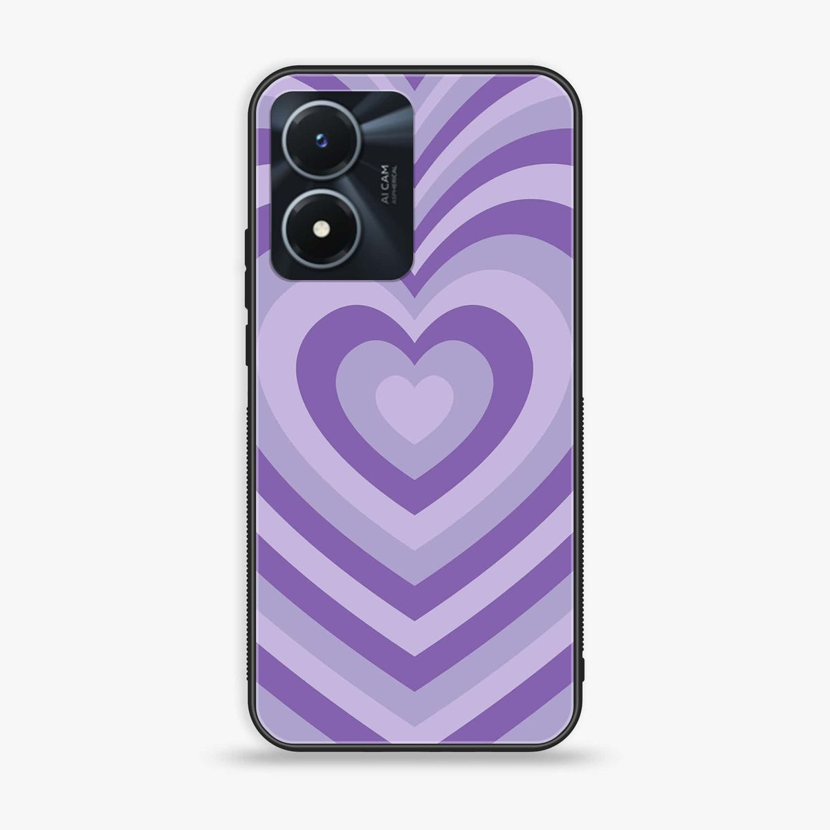 Vivo Y02s  - Heart Beat Series - Premium Printed Glass soft Bumper shock Proof Case