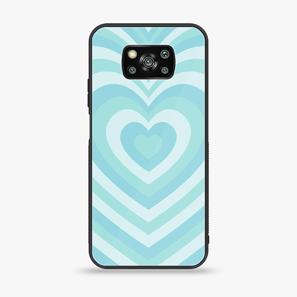 Xiaomi Poco X3 - Heart Beat Series - Premium Printed Glass soft Bumper shock Proof Case