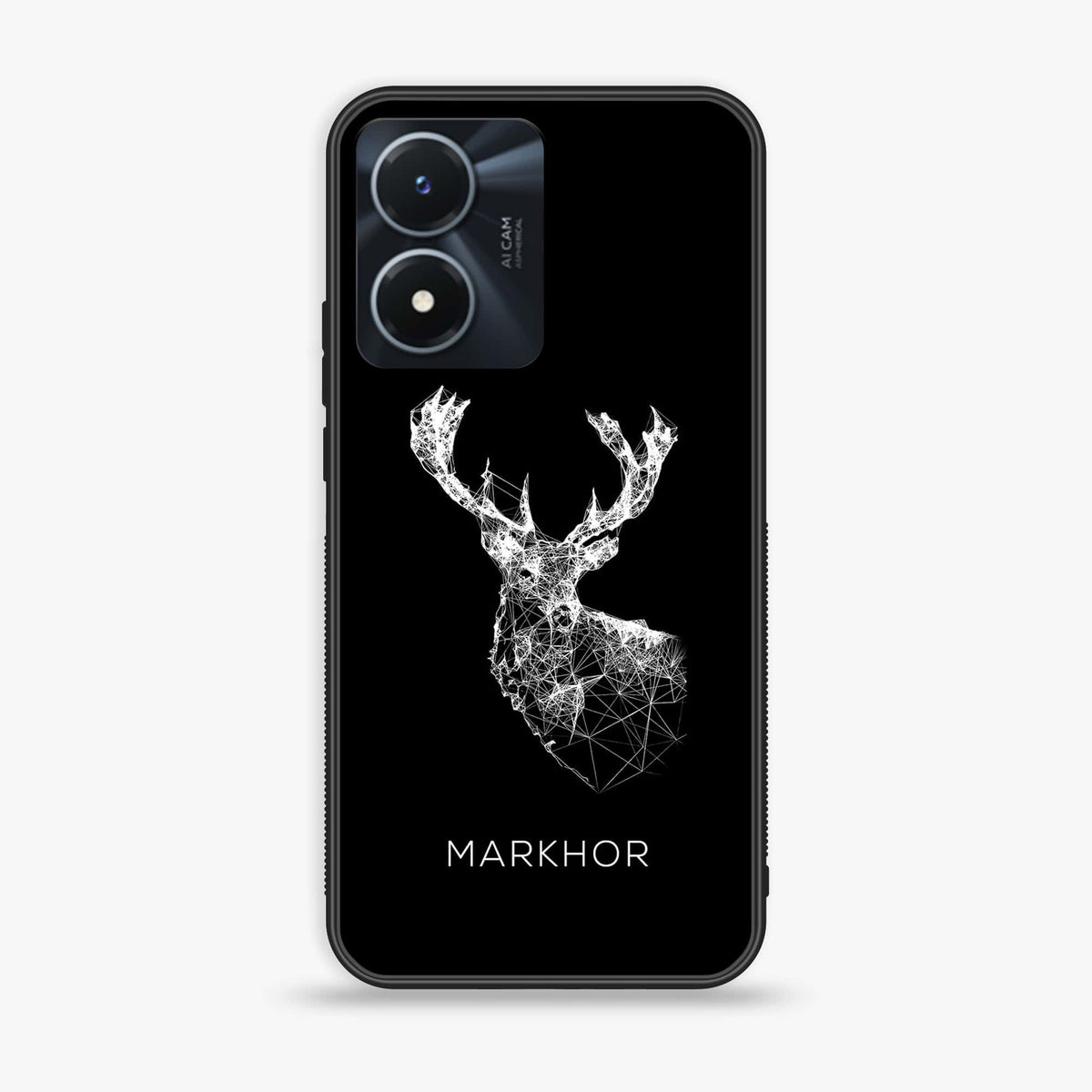 Vivo Y02s  - Markhor Series- Premium Printed Glass soft Bumper shock Proof Case