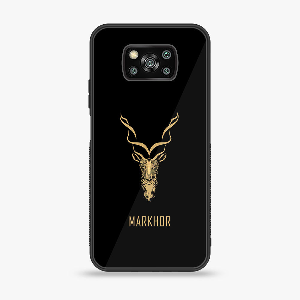 Xiaomi Poco X3 - Markhor  Series - Premium Printed Glass soft Bumper shock Proof Case