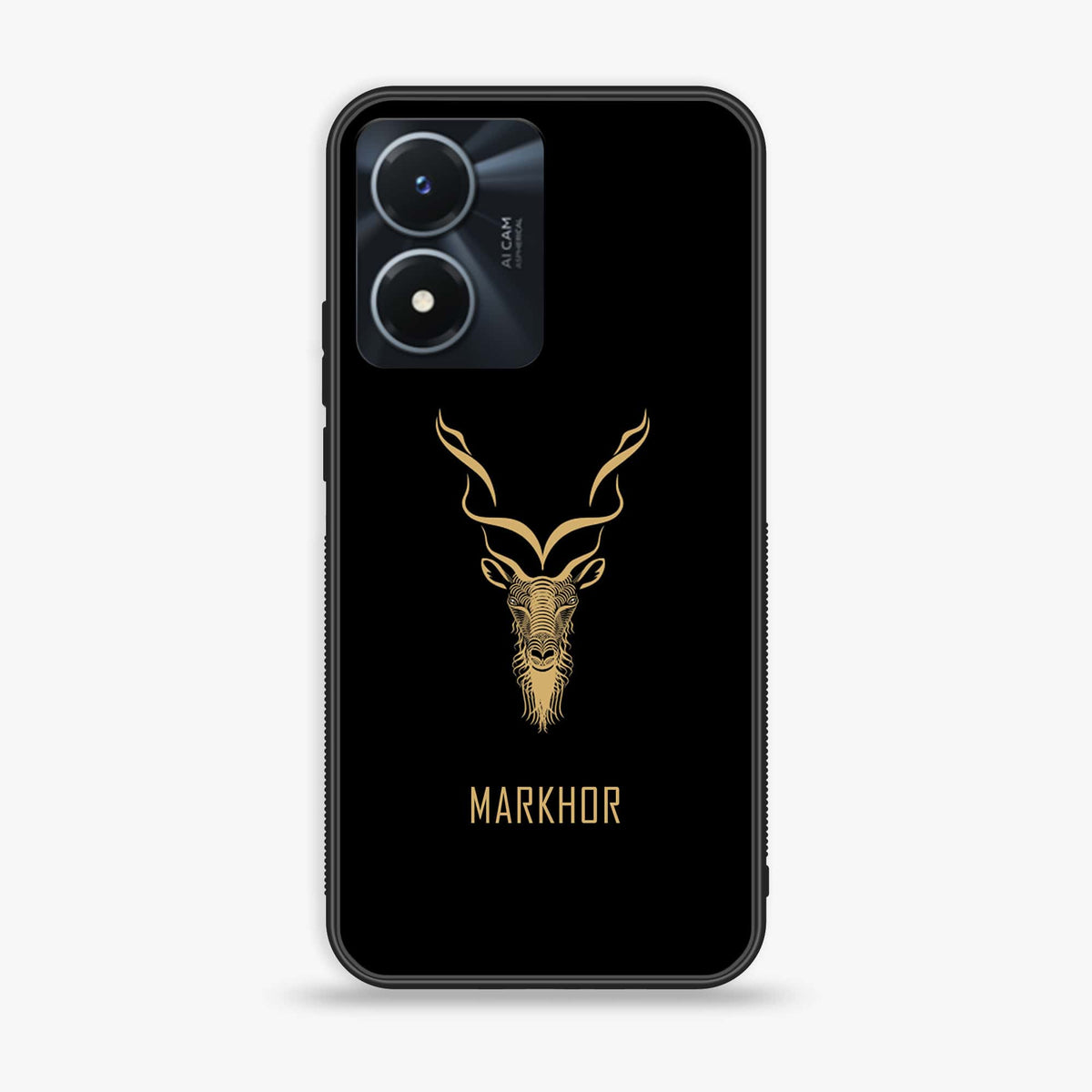 Vivo Y02s  - Markhor Series- Premium Printed Glass soft Bumper shock Proof Case