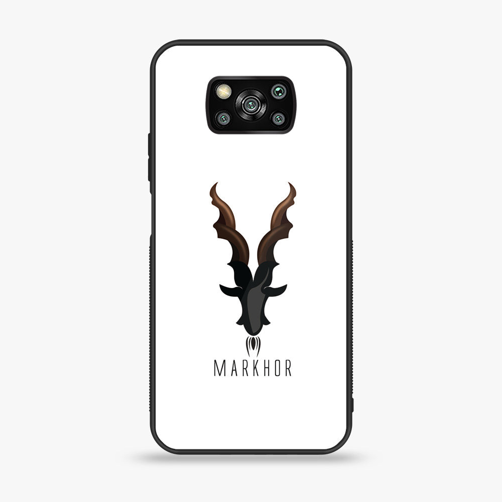 Xiaomi Poco X3 - Markhor  Series - Premium Printed Glass soft Bumper shock Proof Case