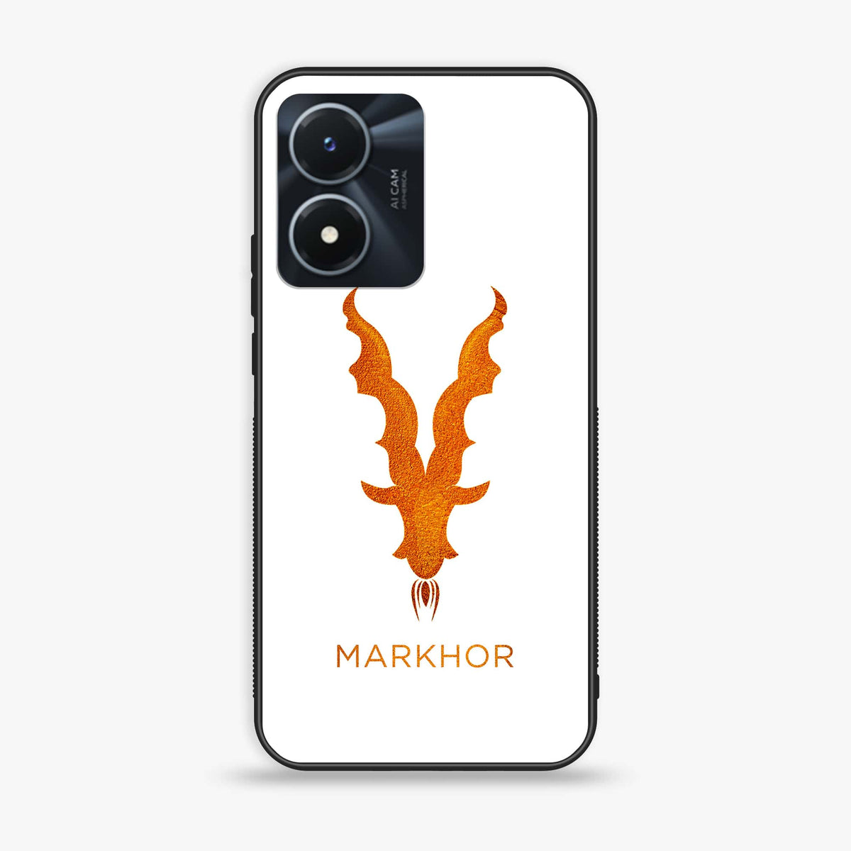 Vivo Y02s  - Markhor Series- Premium Printed Glass soft Bumper shock Proof Case