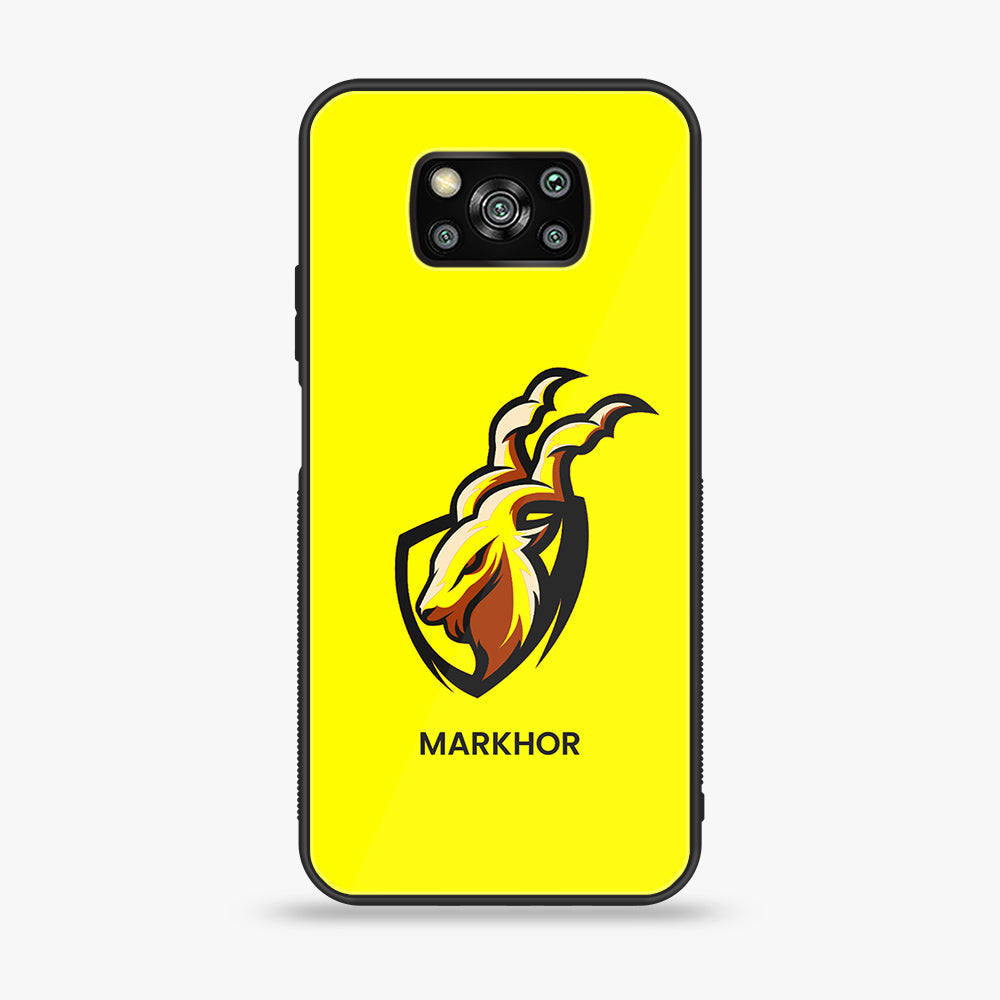 Xiaomi Poco X3 - Markhor  Series - Premium Printed Glass soft Bumper shock Proof Case