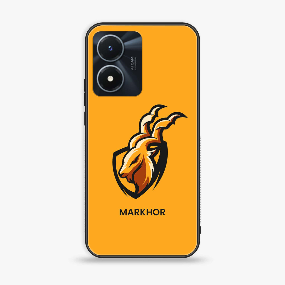 Vivo Y02s  - Markhor Series- Premium Printed Glass soft Bumper shock Proof Case