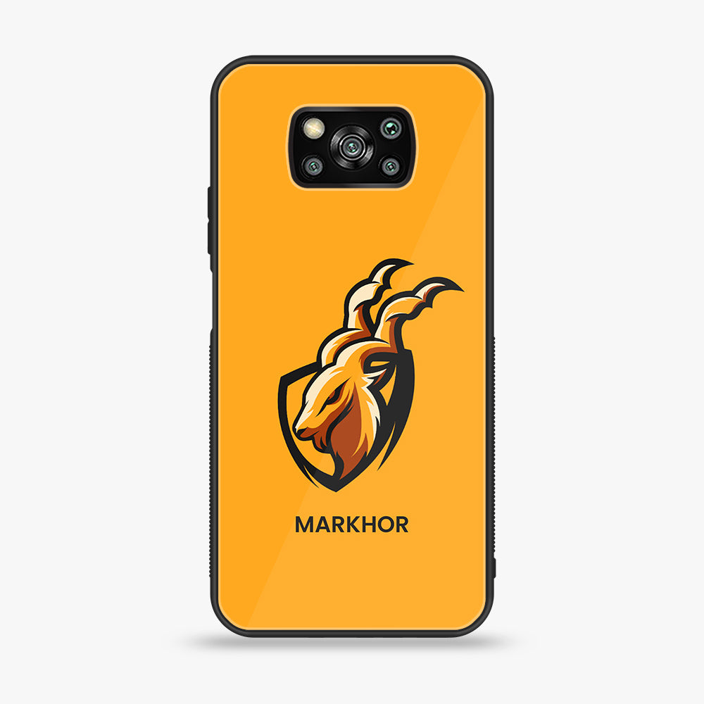 Xiaomi Poco X3 - Markhor  Series - Premium Printed Glass soft Bumper shock Proof Case