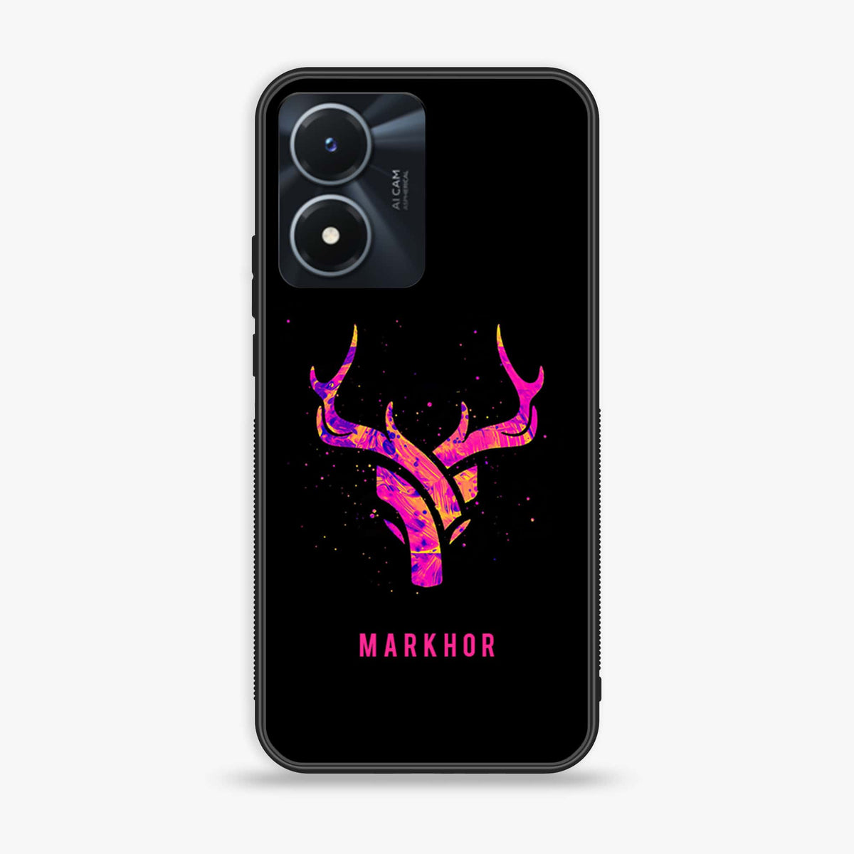 Vivo Y02s  - Markhor Series- Premium Printed Glass soft Bumper shock Proof Case