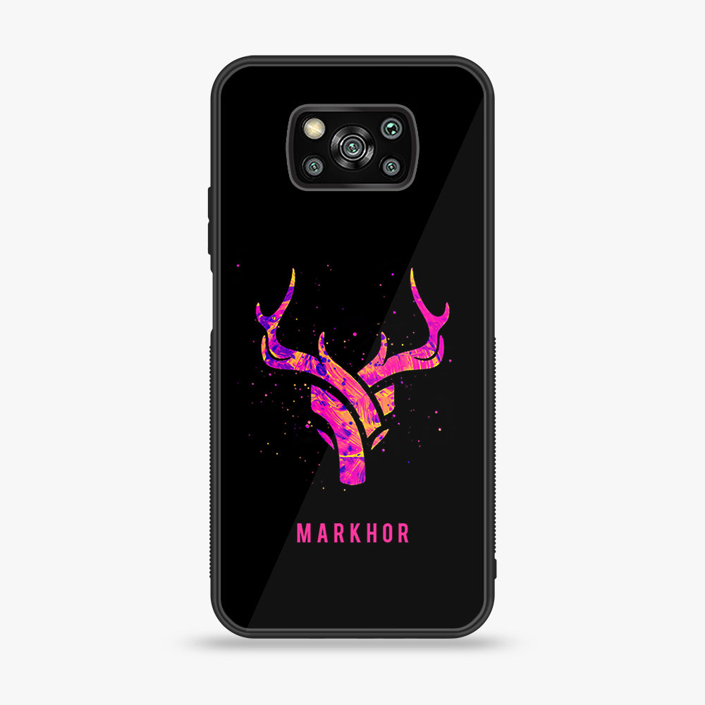 Xiaomi Poco X3 - Markhor  Series - Premium Printed Glass soft Bumper shock Proof Case