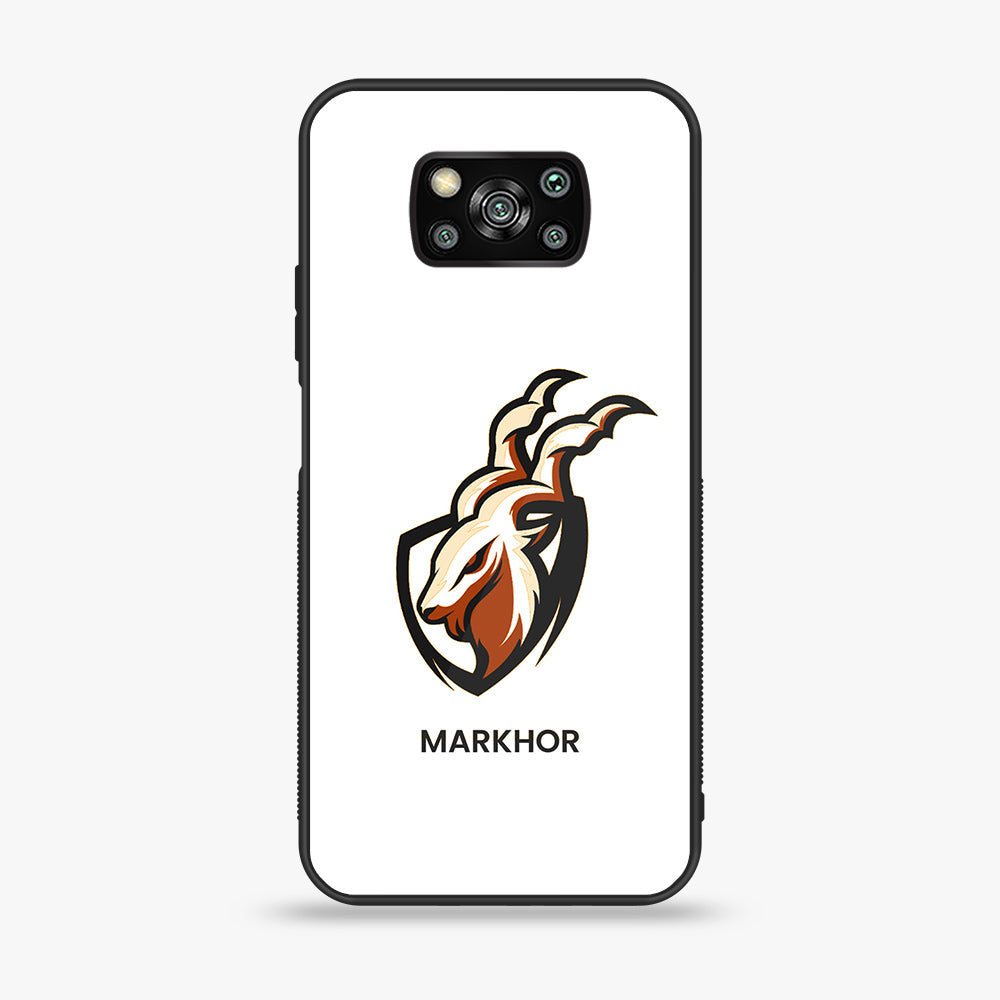Xiaomi Poco X3 - Markhor  Series - Premium Printed Glass soft Bumper shock Proof Case