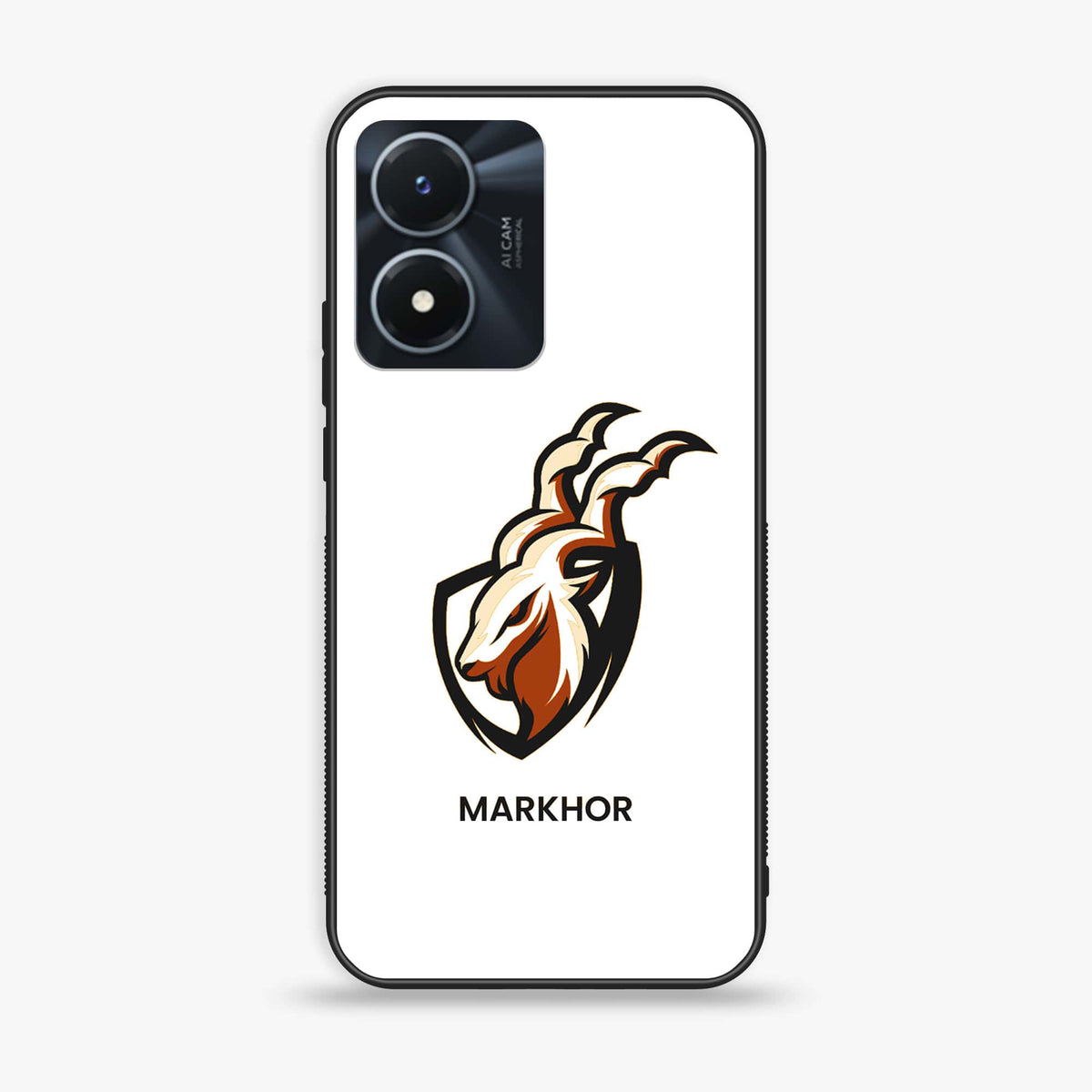Vivo Y02s  - Markhor Series- Premium Printed Glass soft Bumper shock Proof Case