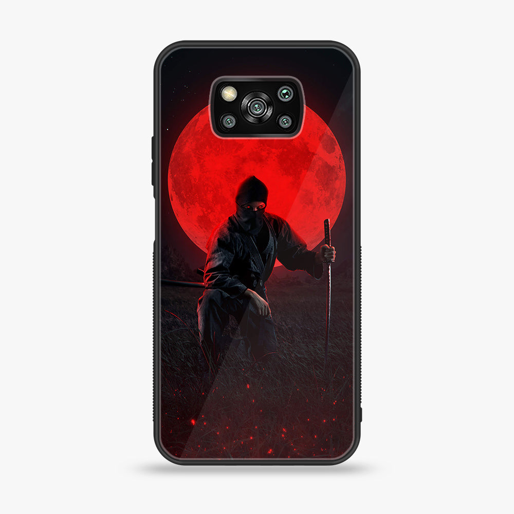 Xiaomi Poco X3 - Ninja Series - Premium Printed Glass soft Bumper shock Proof Case