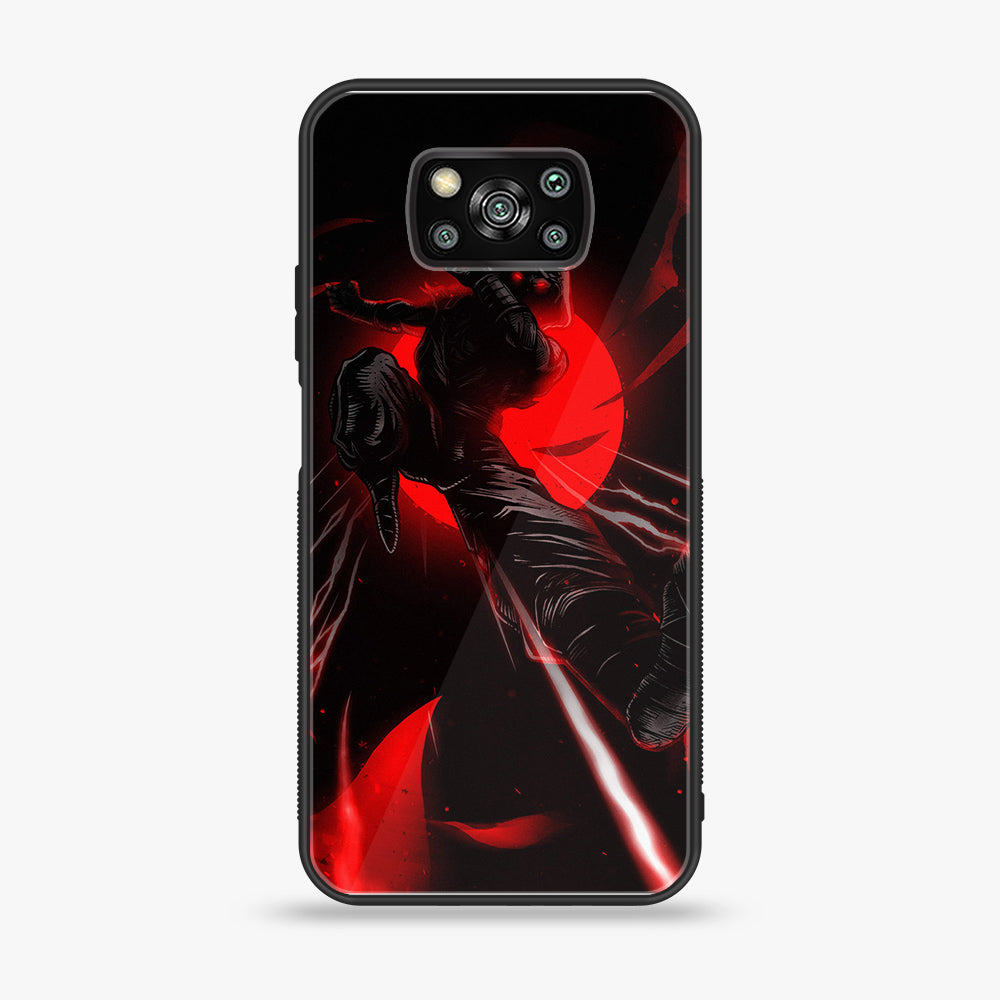 Xiaomi Poco X3 - Ninja Series - Premium Printed Glass soft Bumper shock Proof Case