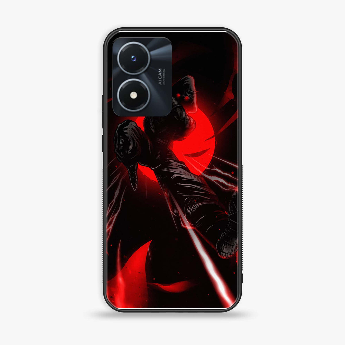 Vivo Y02s  - Ninja Series - Premium Printed Glass soft Bumper shock Proof Case