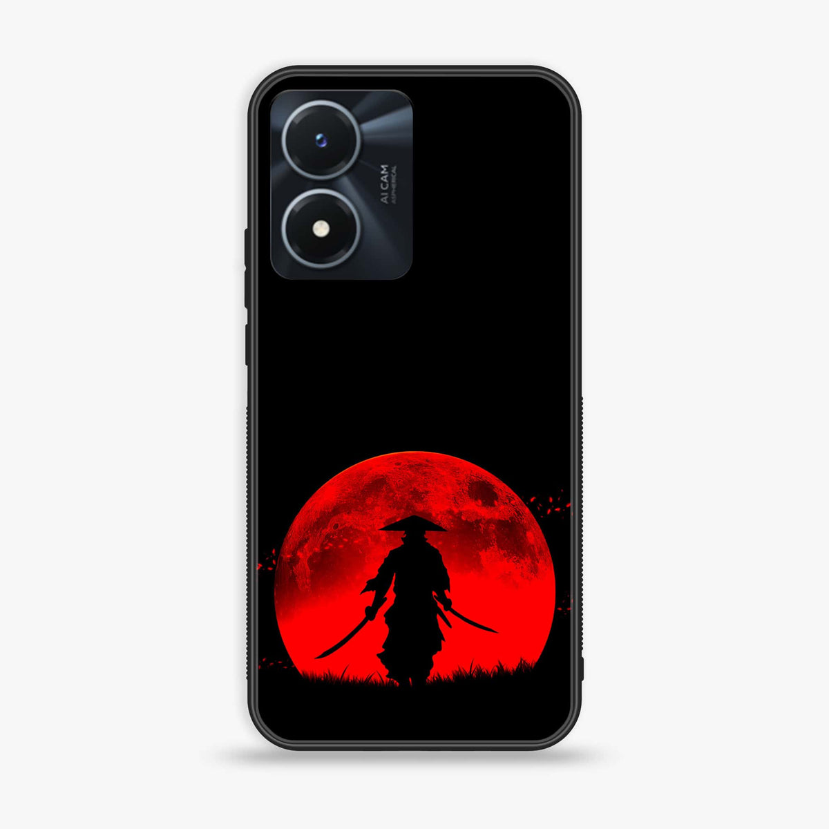 Vivo Y02s  - Ninja Series - Premium Printed Glass soft Bumper shock Proof Case