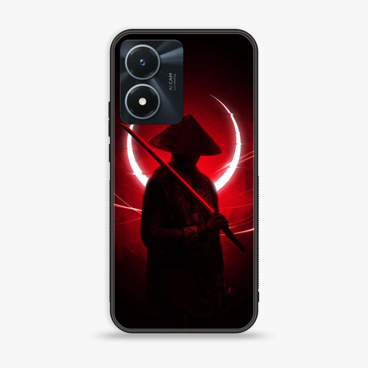 Vivo Y02s  - Ninja Series - Premium Printed Glass soft Bumper shock Proof Case